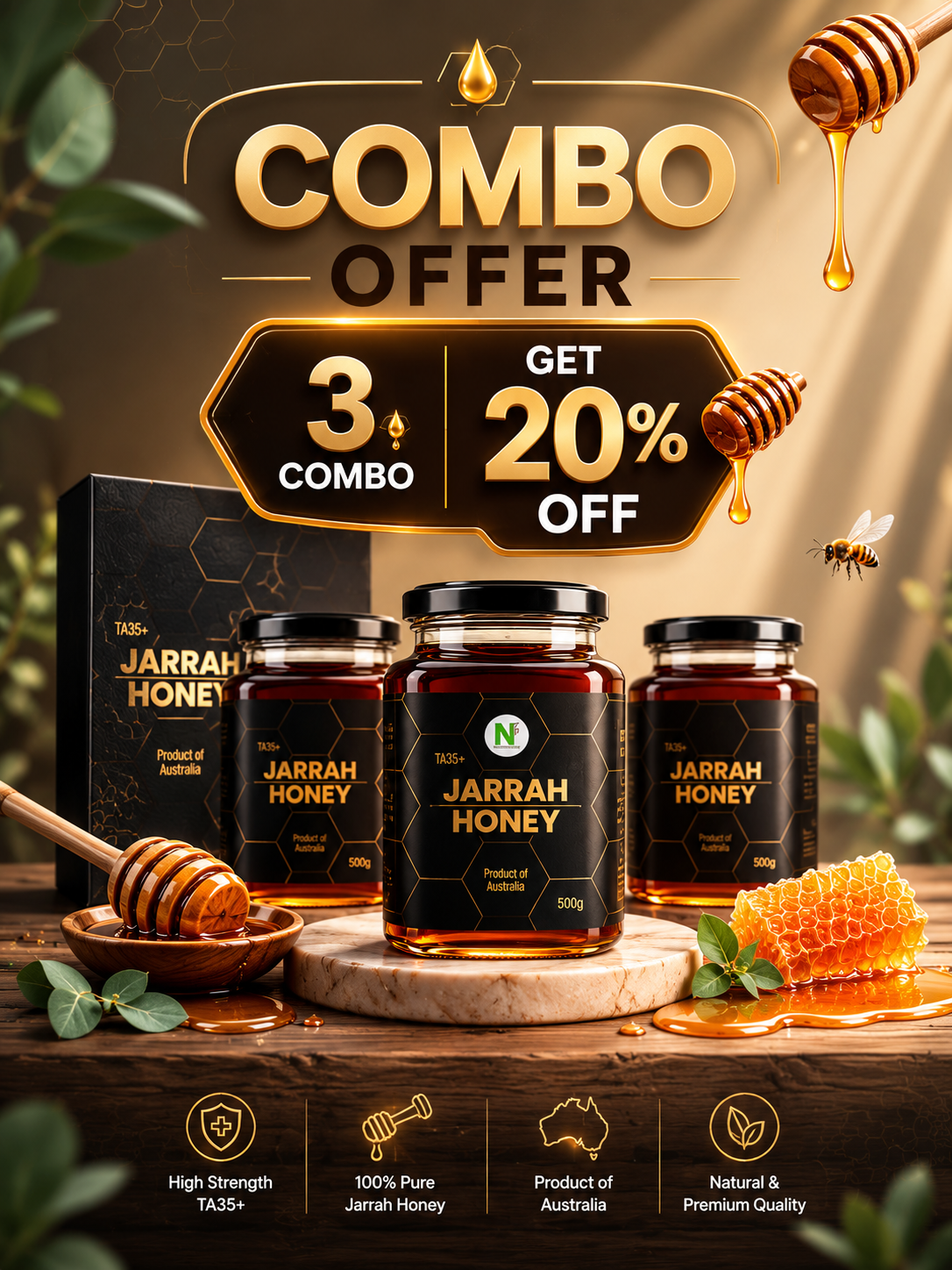 Jarrah Honey 3 Combo - 20% off